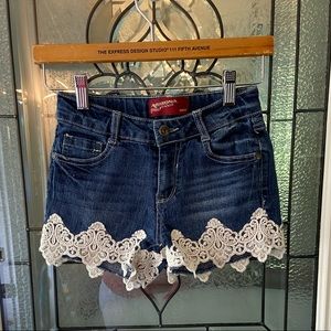 Girls Arizona Jeans with lace hem size 12- NWOT